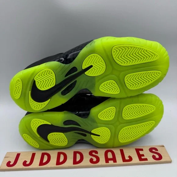 Nike Little Posite One Foamposite Black Volt GS Shoes HF0977-001 Sizes NEW